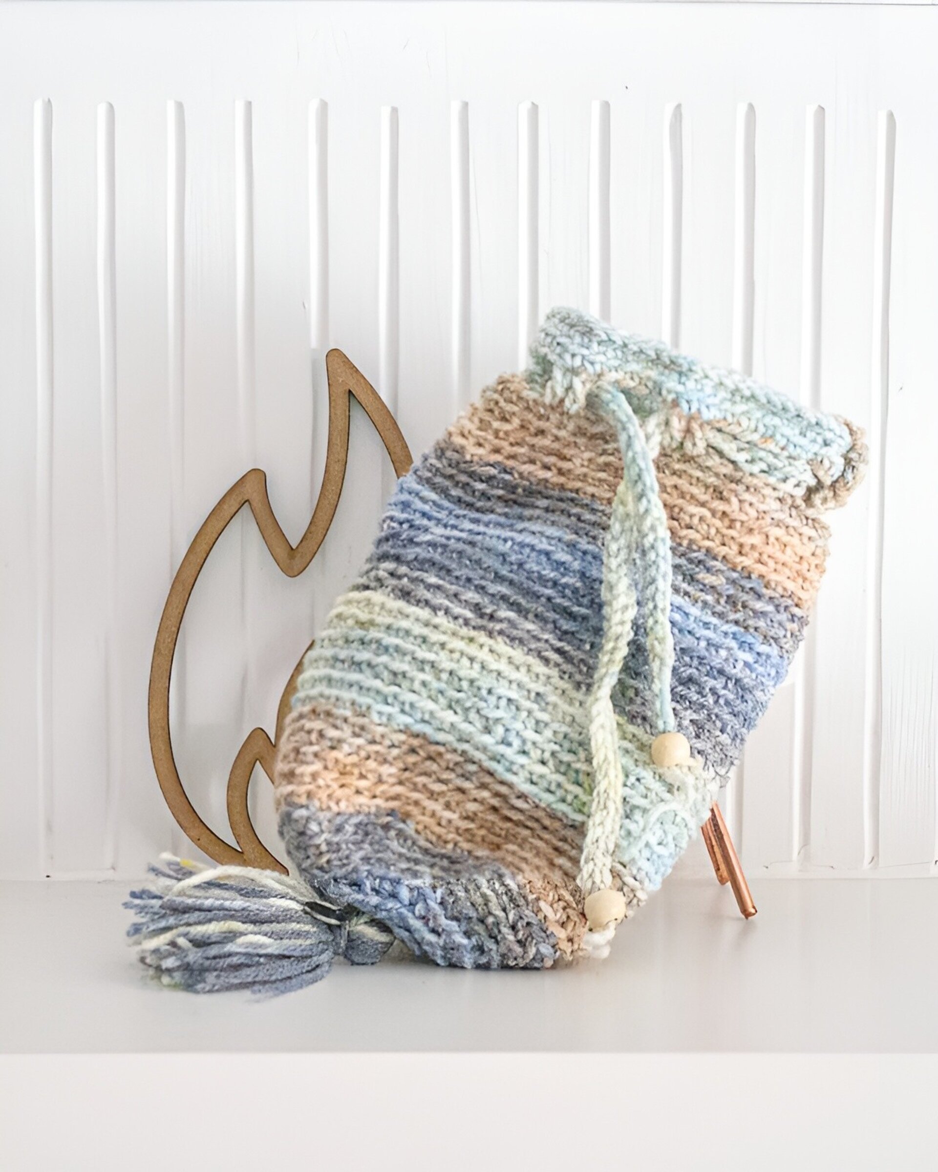 Realera Artesanal de Lana Perlé colores neutros - 8