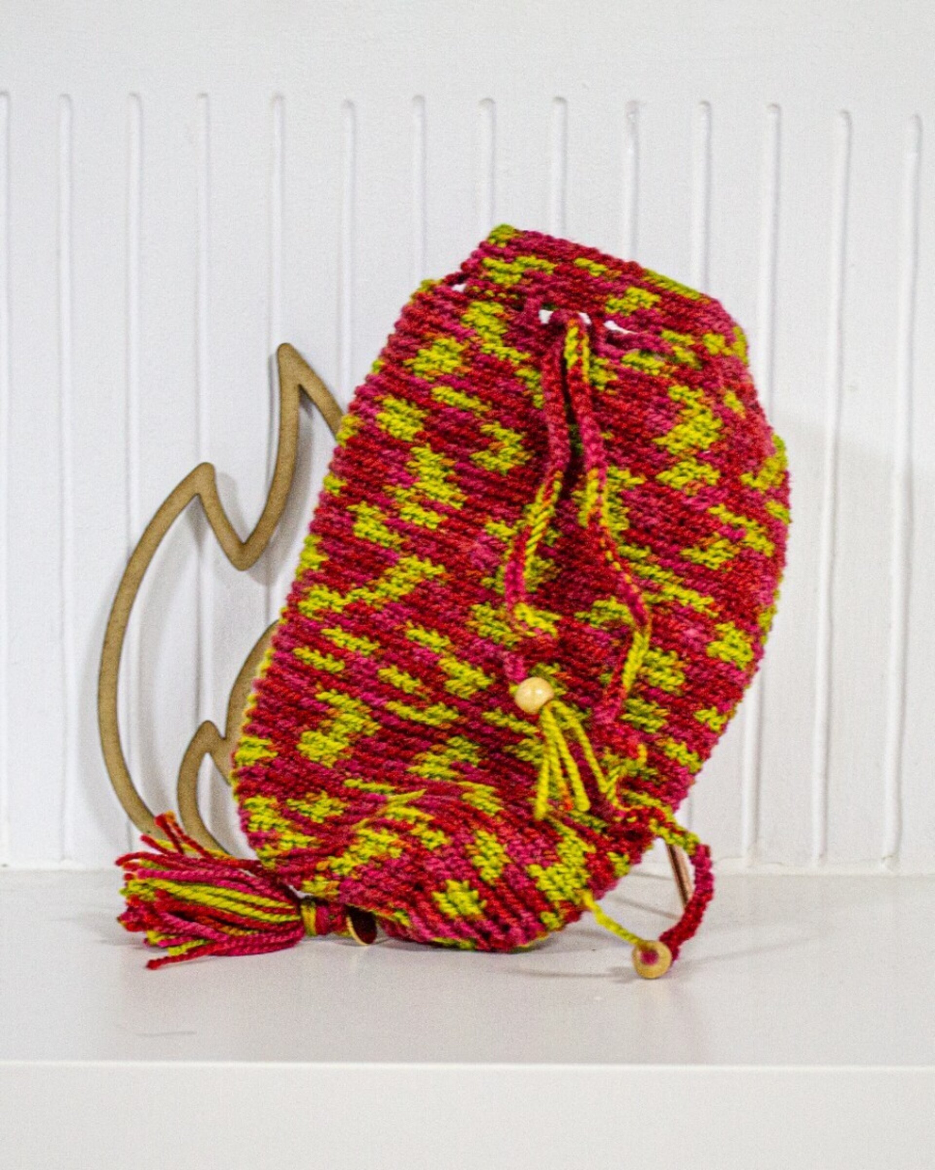 Realera Artesanal de Lana Perlé colores vivos - 10