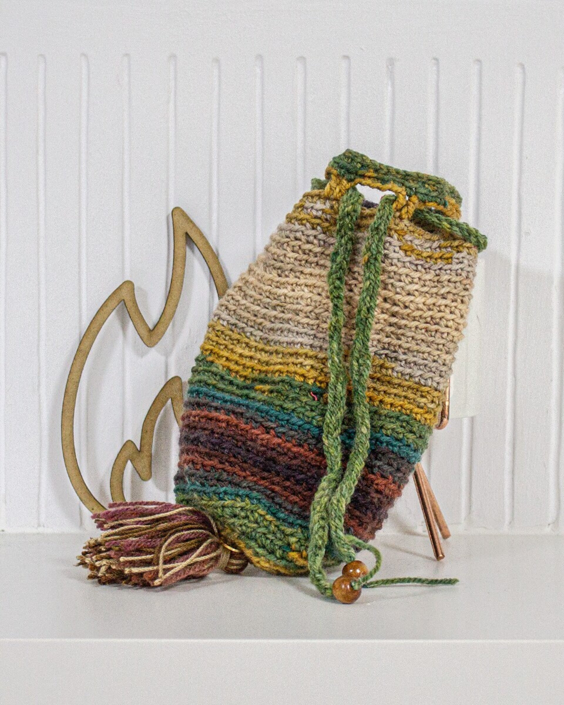 Realera Artesanal de Lana Perlé colores neutros - 6