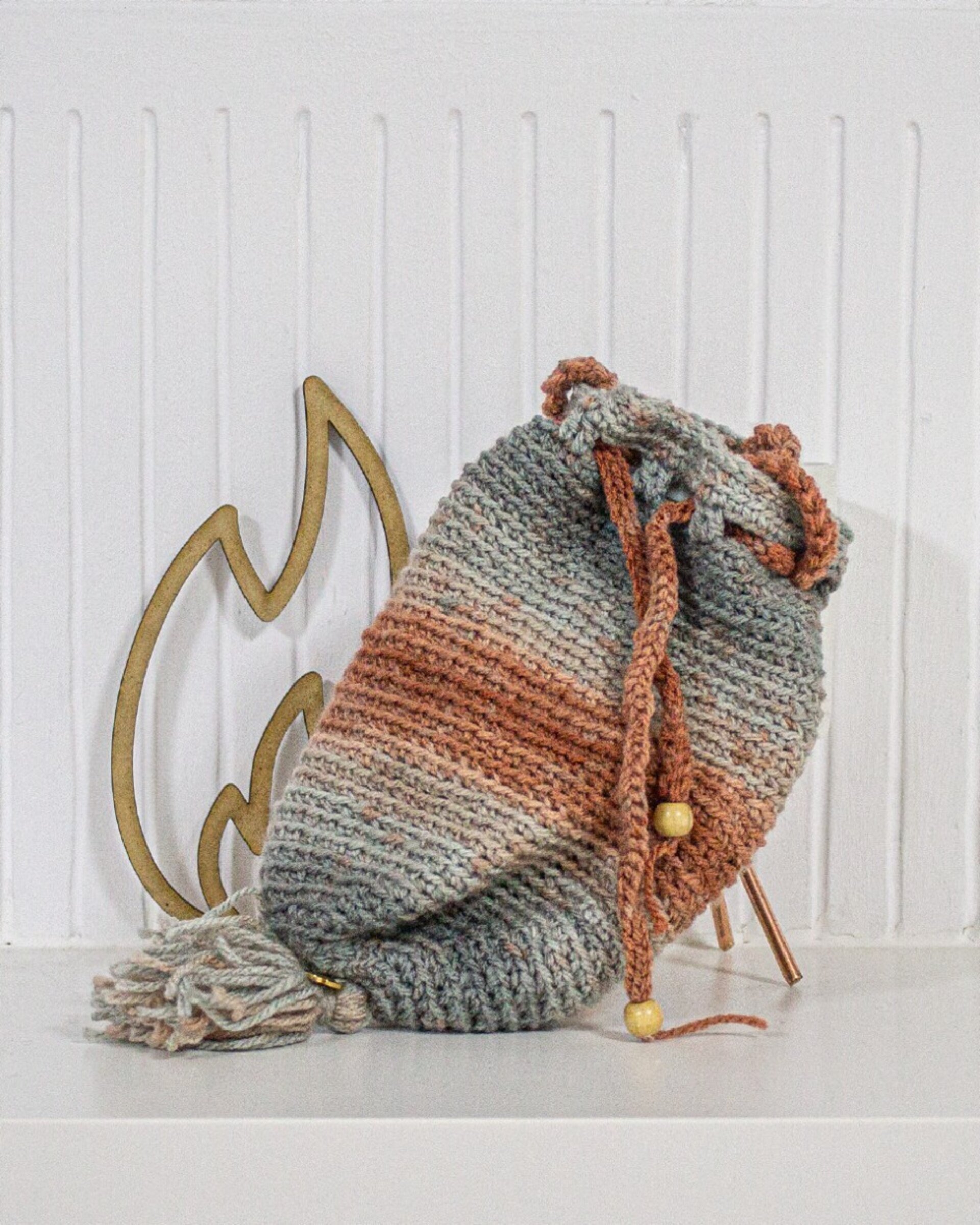 Realera Artesanal de Lana Perlé colores neutros - 7