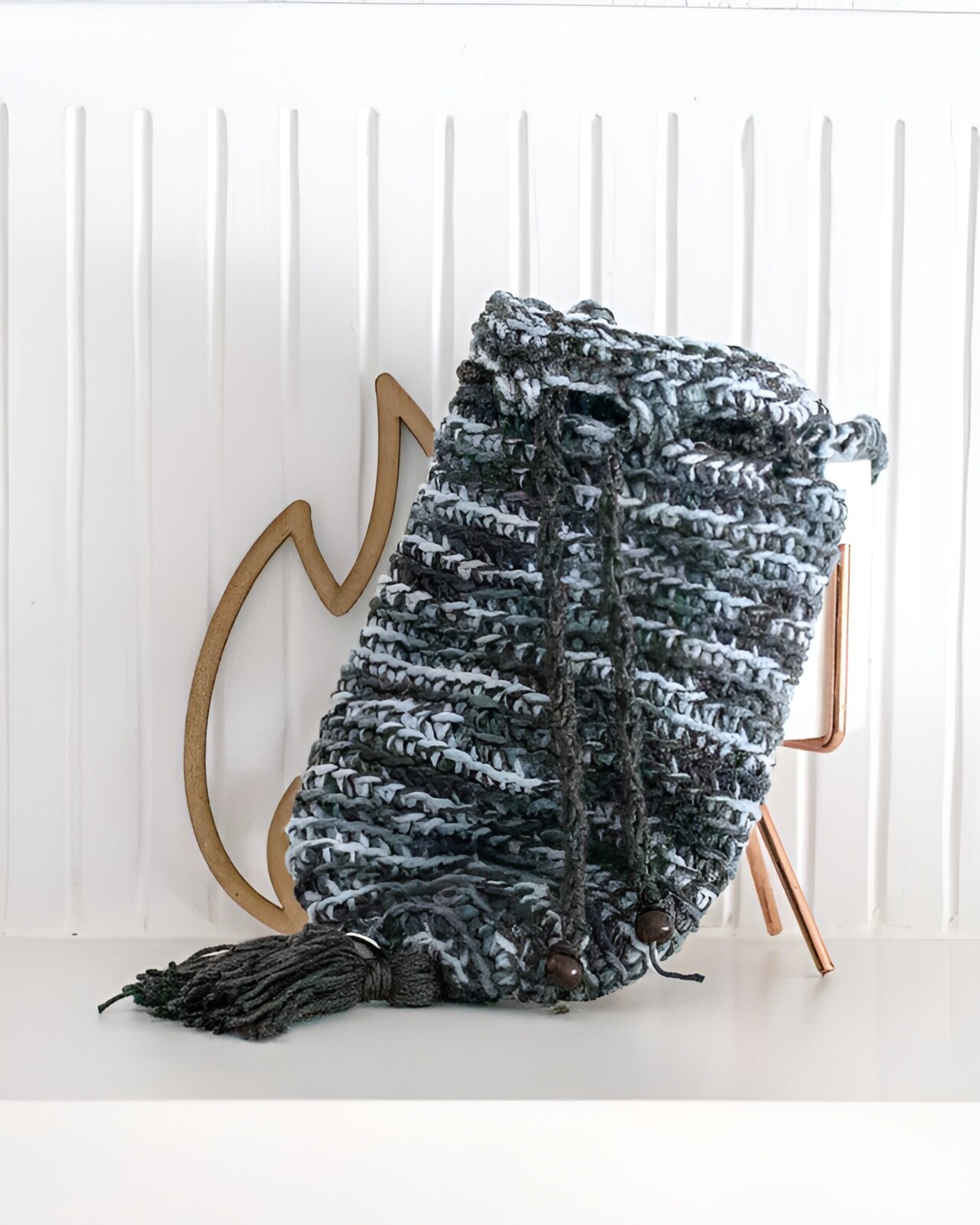 Realera Artesanal de Lana Perlé colores neutros - 4