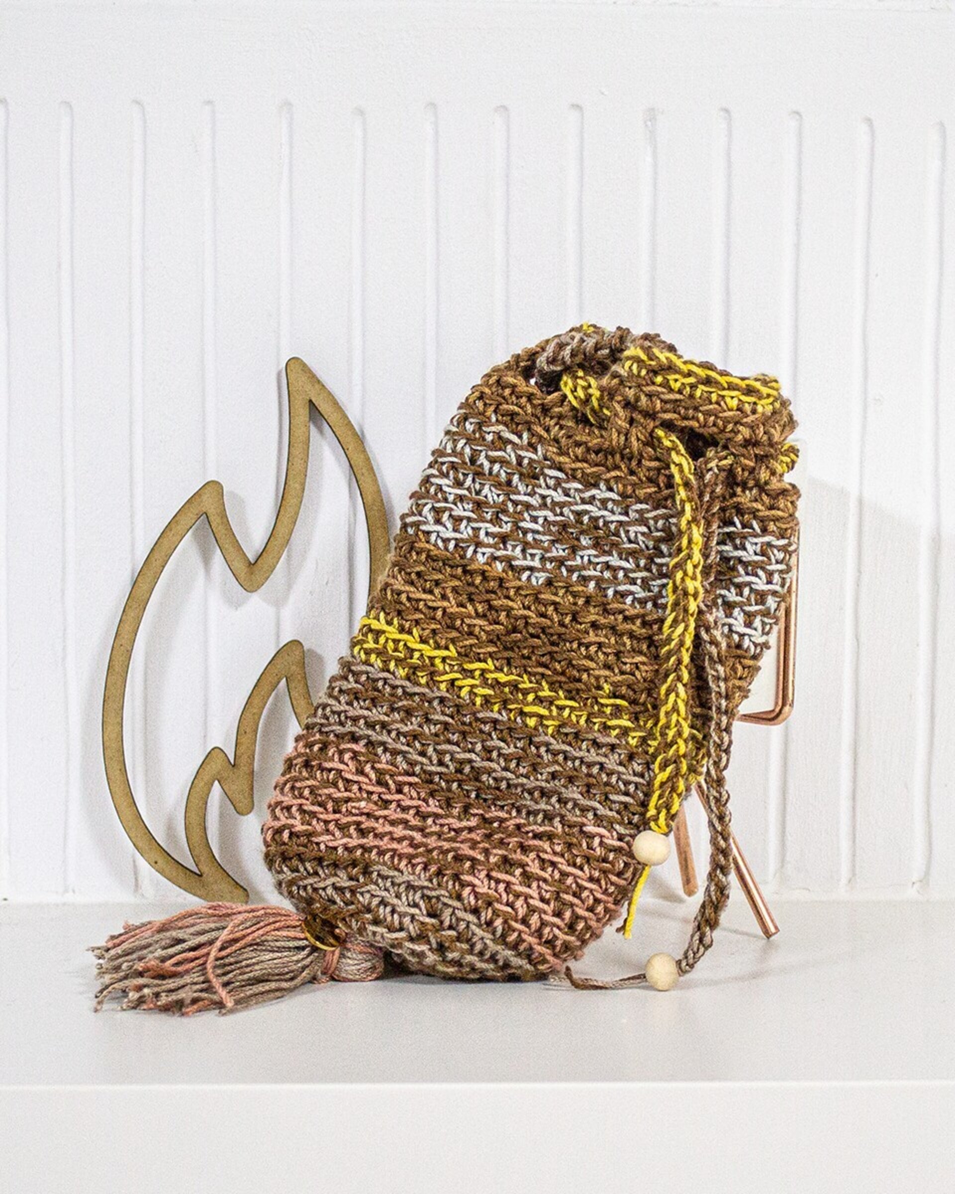 Realera Artesanal de Lana Perlé colores neutros - 12