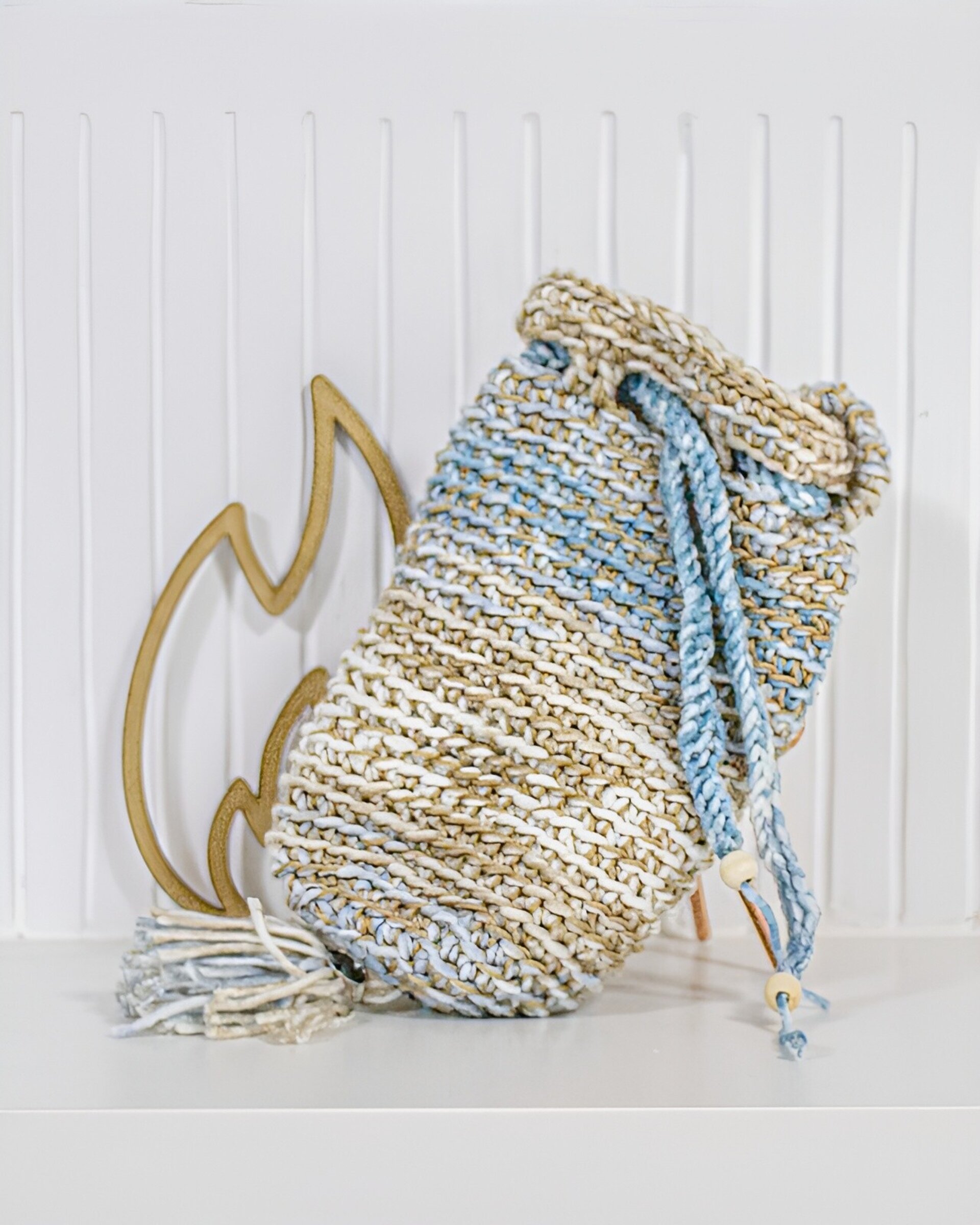 Realera Artesanal de Lana Perlé colores neutros - 10