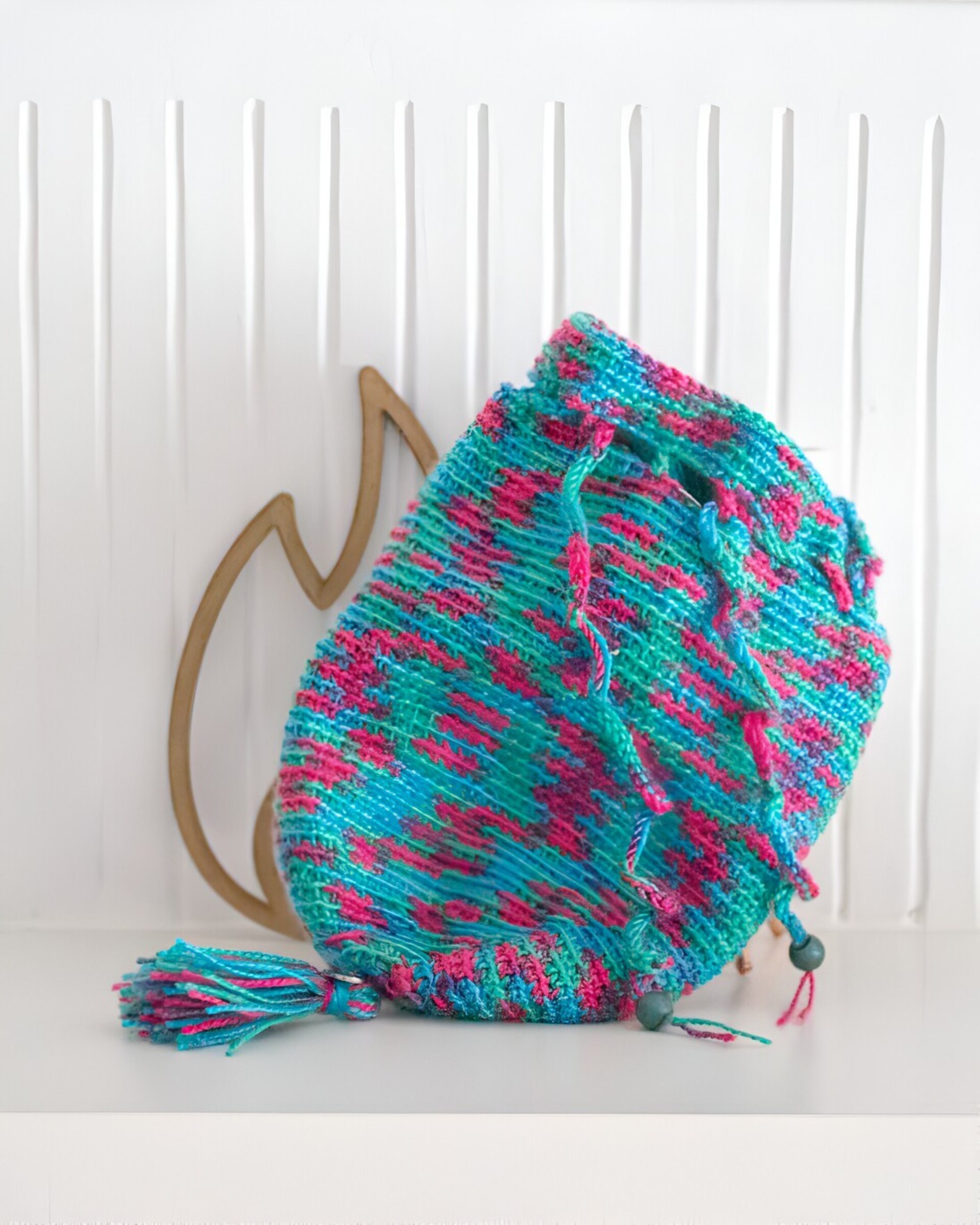 Realera Artesanal de Lana Perlé colores vivos - 12