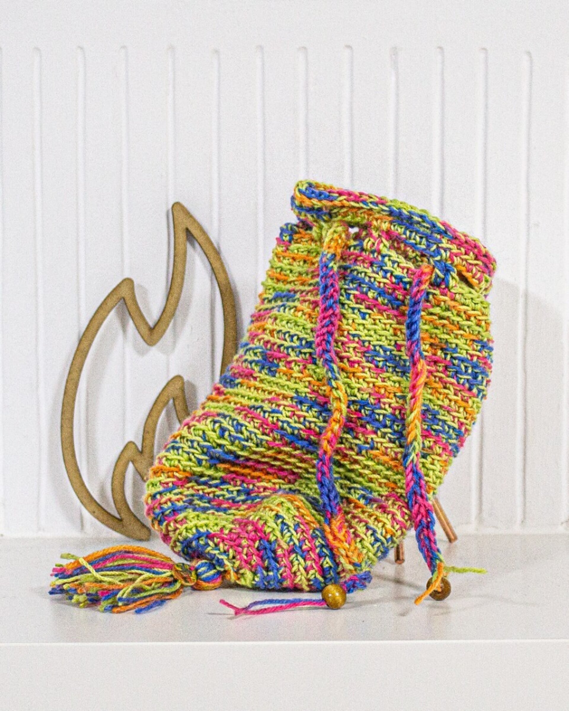 Realera Artesanal de Lana Perlé colores vivos - 3