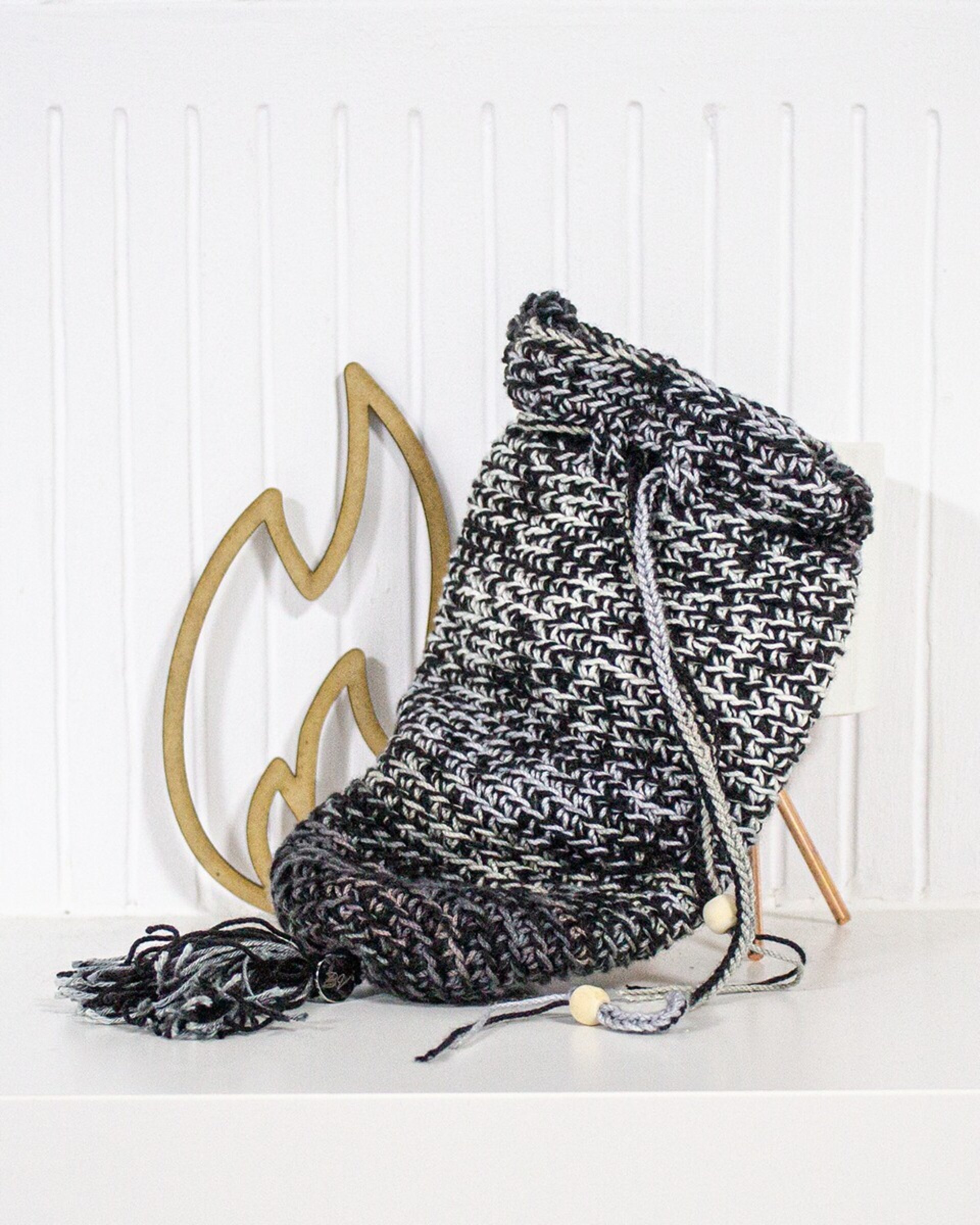 Realera Artesanal de Lana Perlé colores neutros - 14