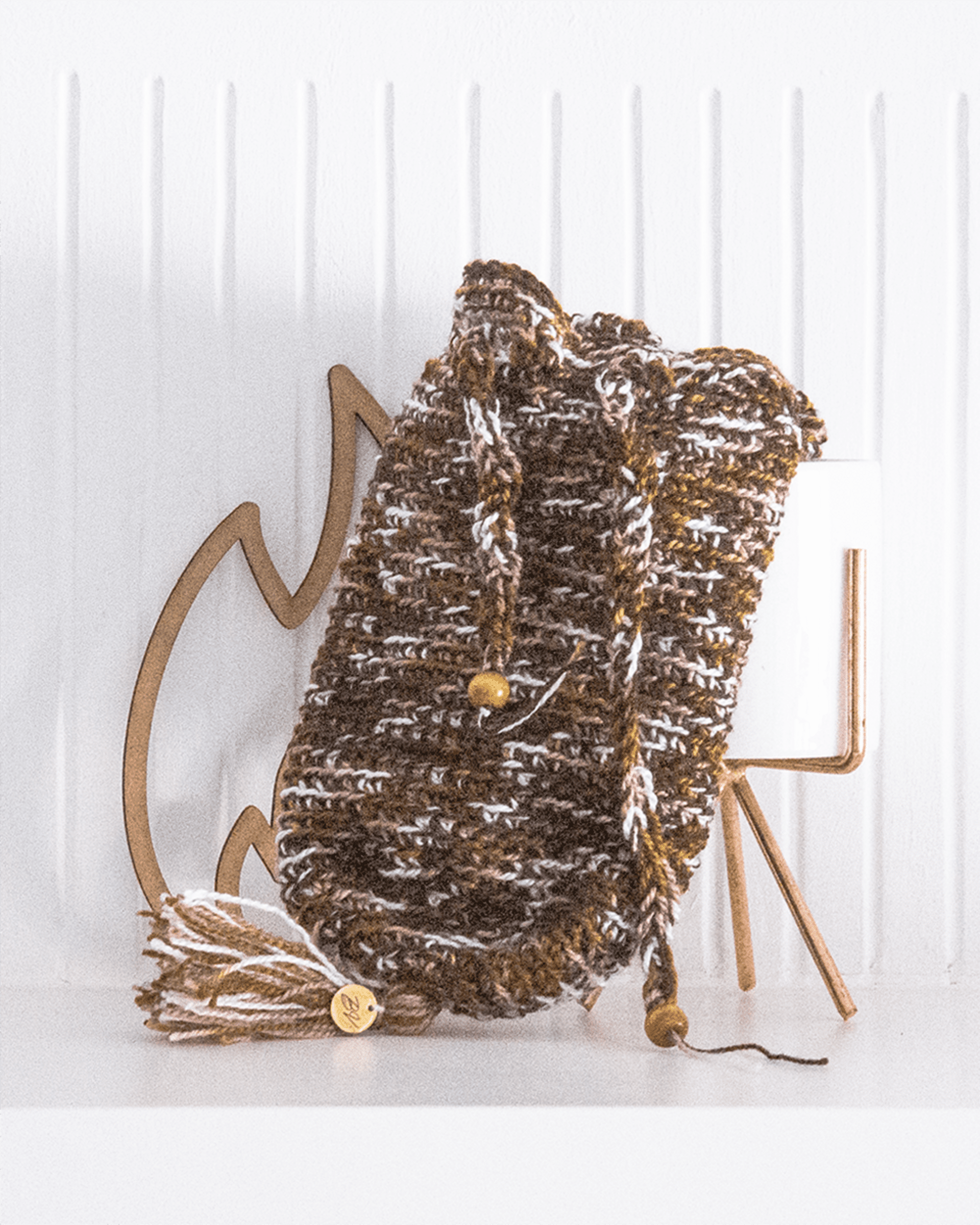 Realera Artesanal de Lana Perlé colores neutros - 20