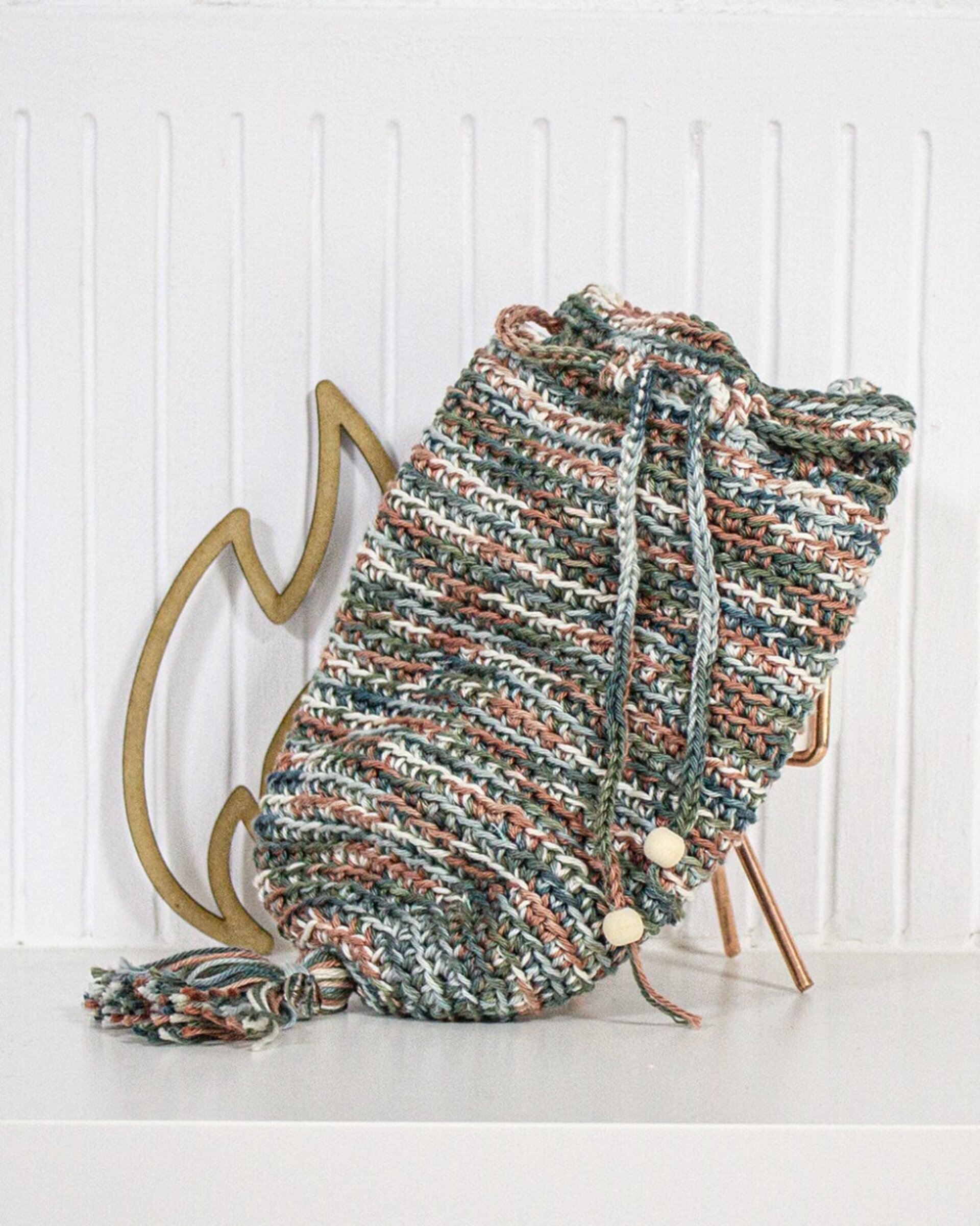 Realera Artesanal de Lana Perlé colores neutros - 17