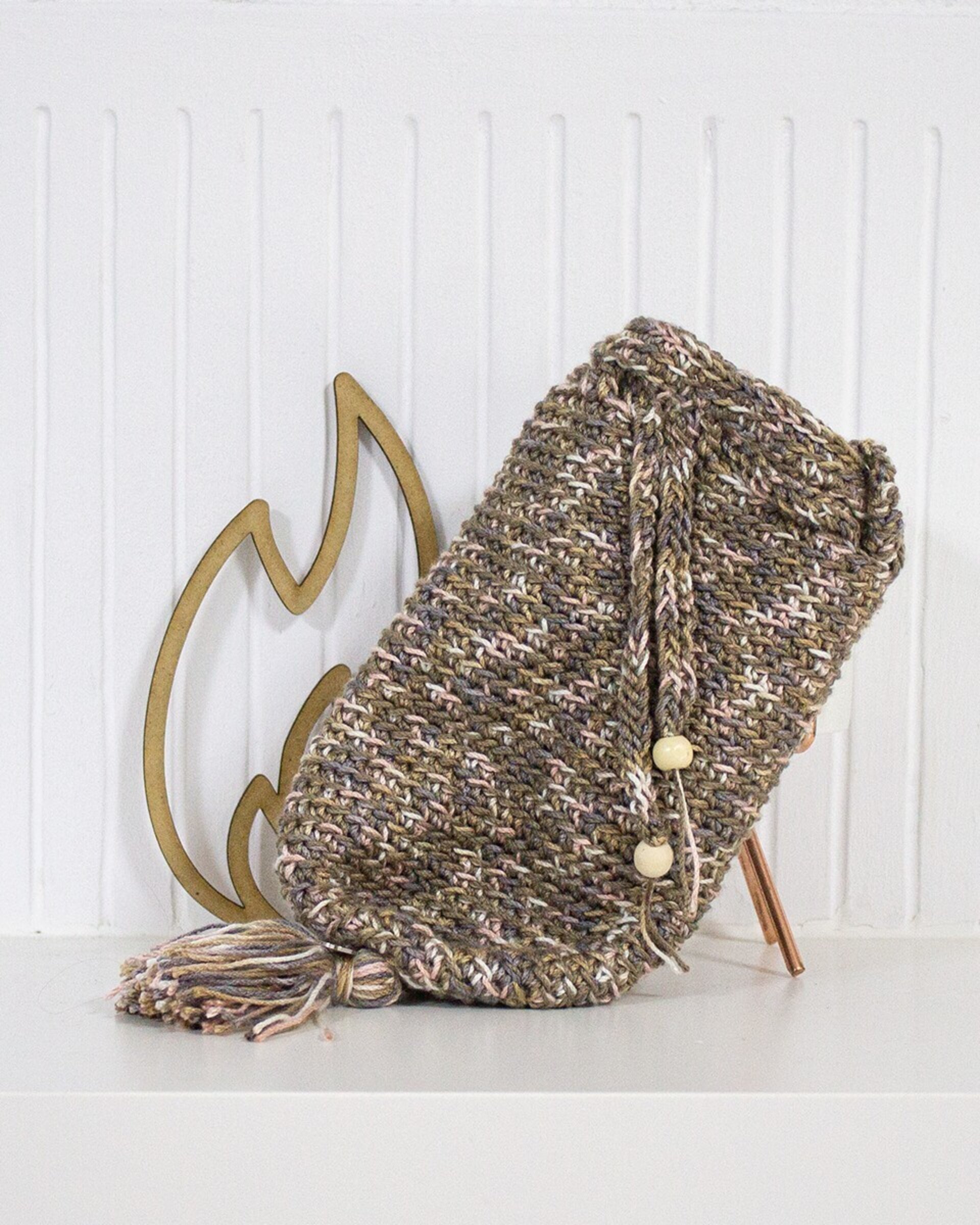 Realera Artesanal de Lana Perlé colores neutros - 18