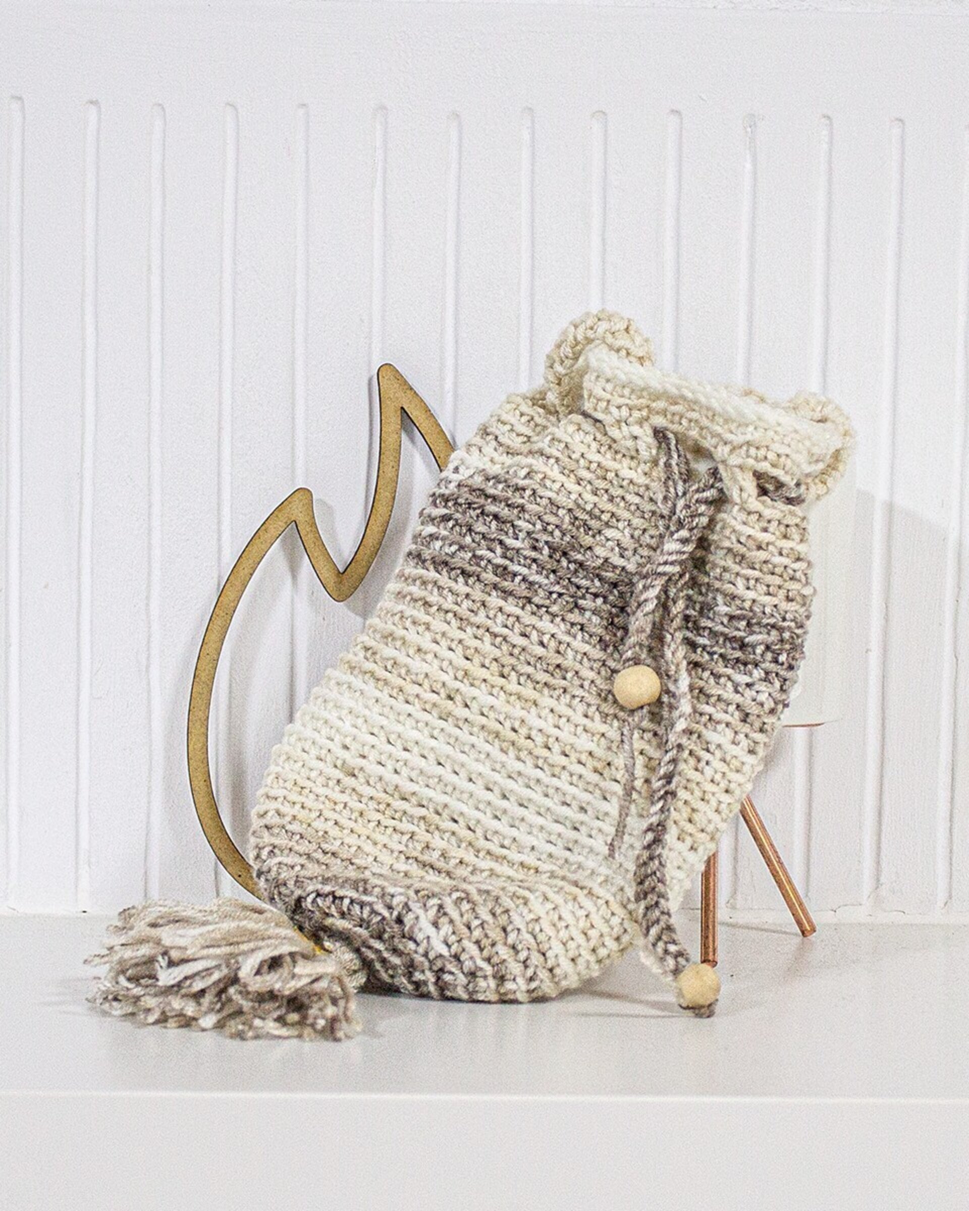 Realera Artesanal de Lana Perlé colores neutros - 11